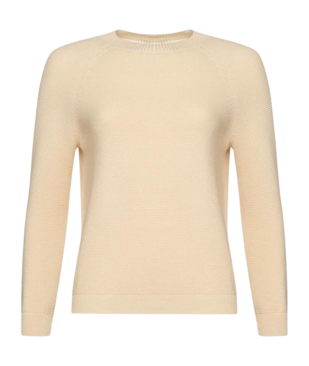WEEKEND MAX MARA Бежевый хлопковый джемпер / свитер, фото 1