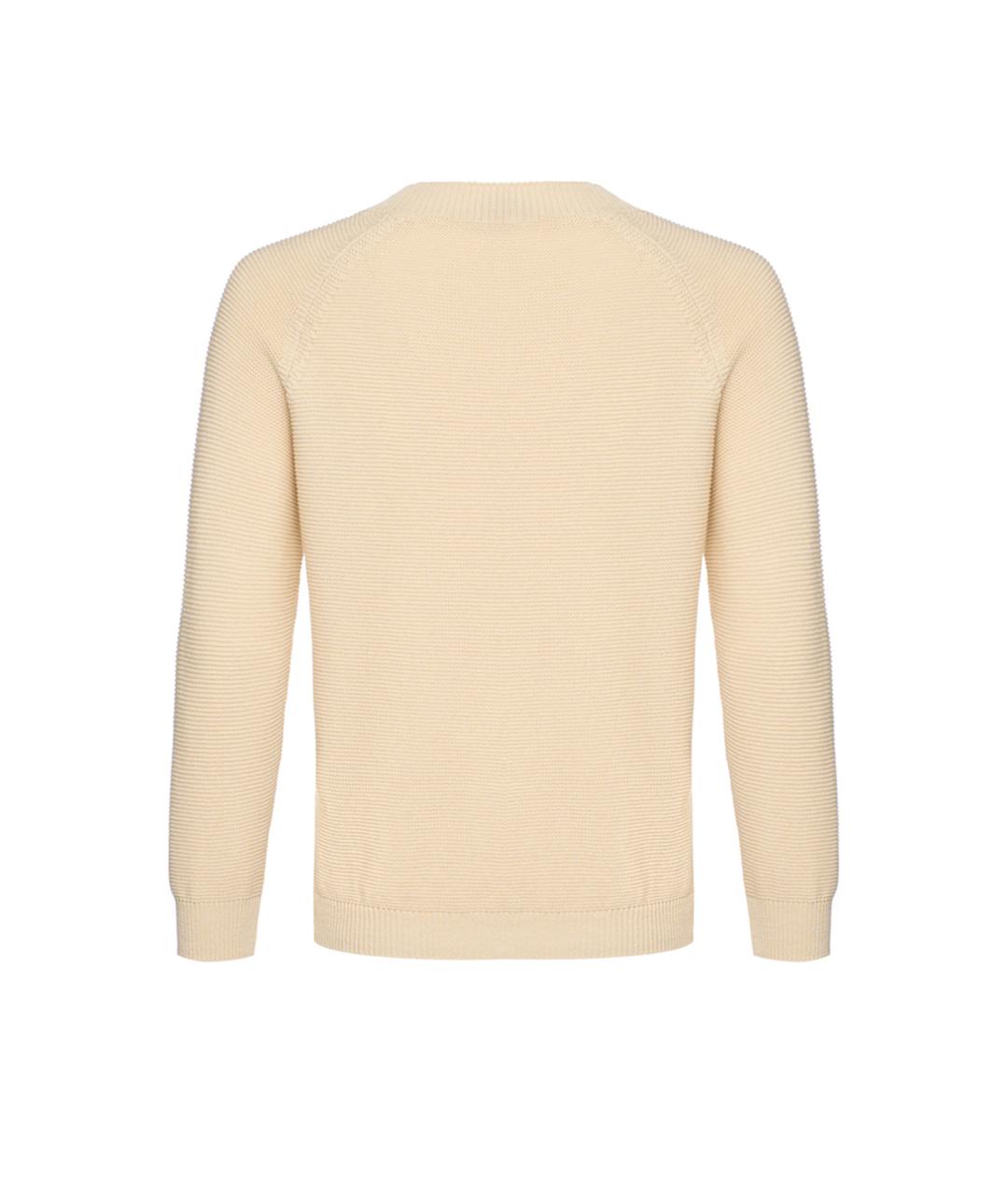 WEEKEND MAX MARA Бежевый хлопковый джемпер / свитер, фото 2