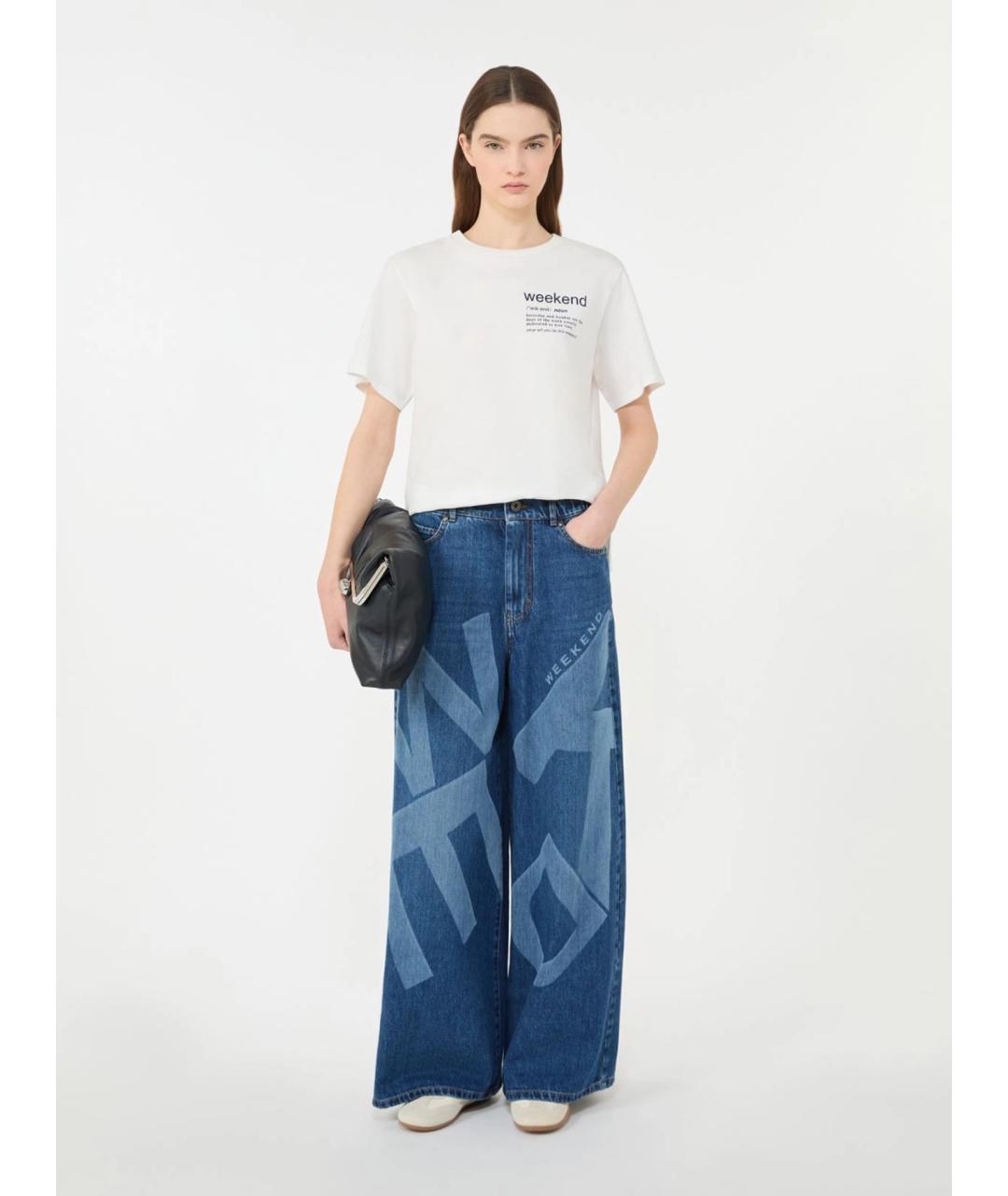 WEEKEND MAX MARA Белая хлопковая футболка, фото 5