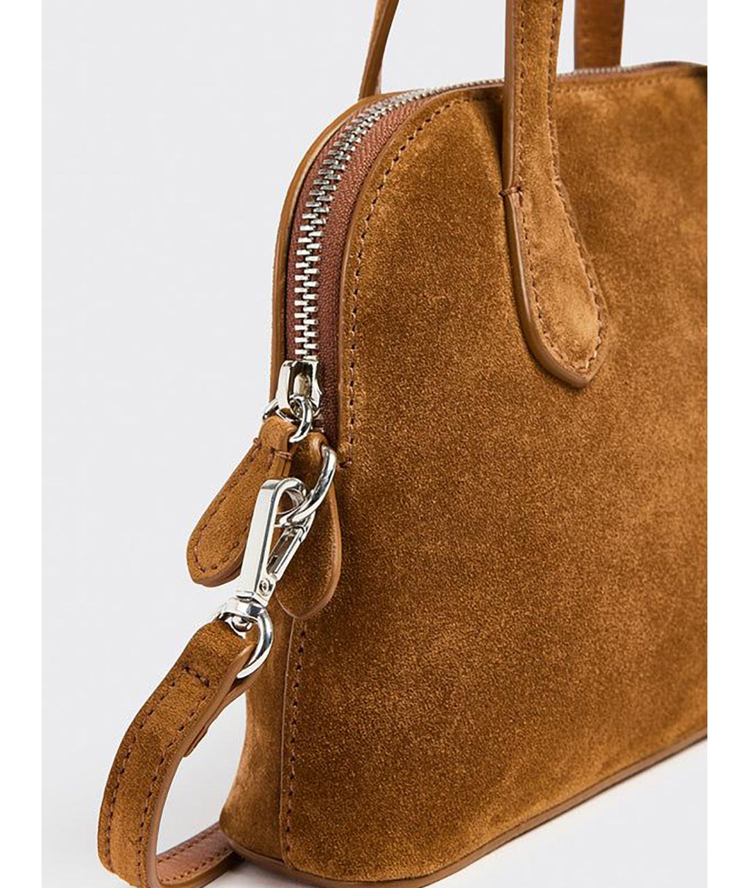 LIVIANA CONTI Коричневая кожаная сумка тоут, фото 4