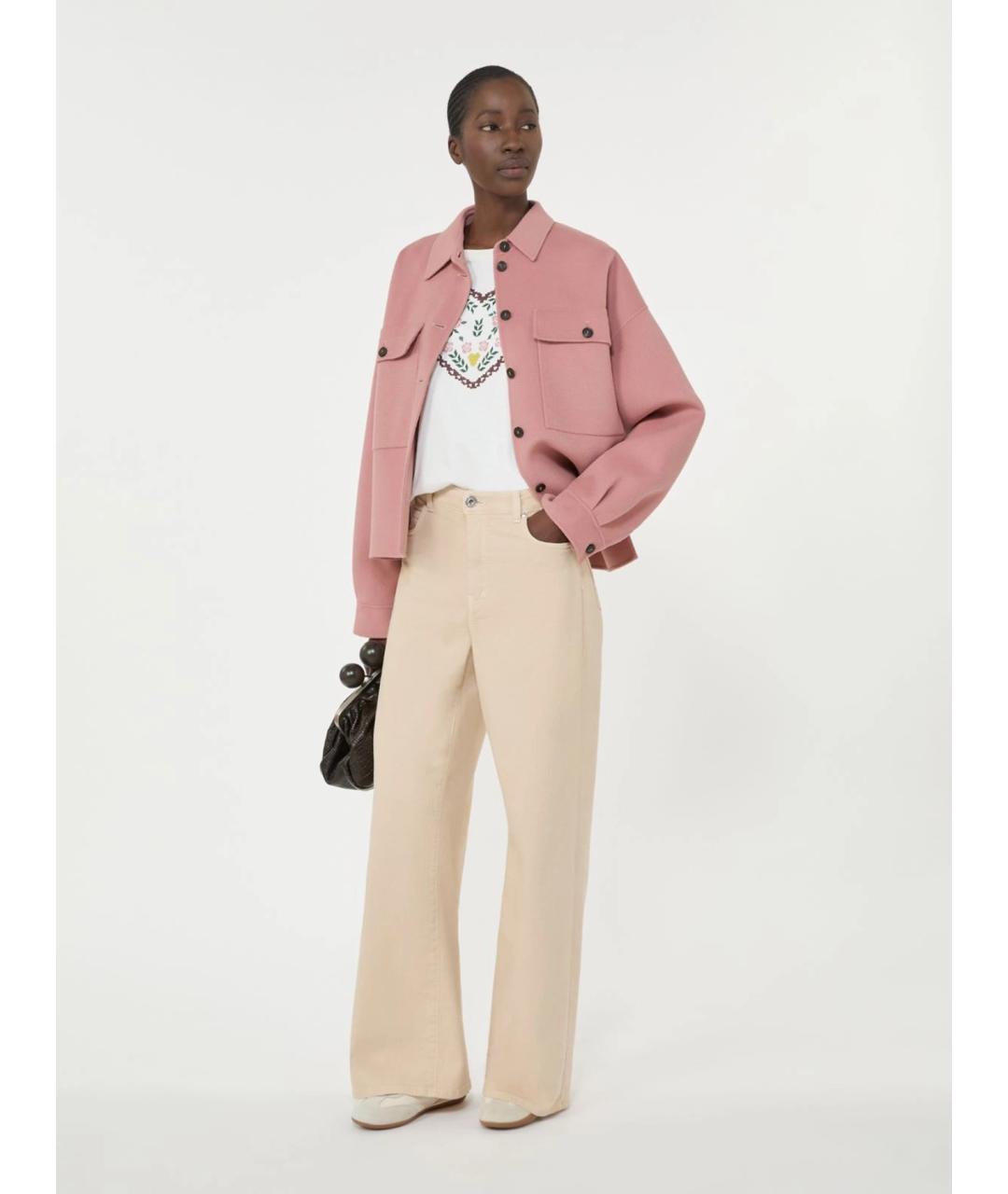 WEEKEND MAX MARA Белая хлопковая футболка, фото 2