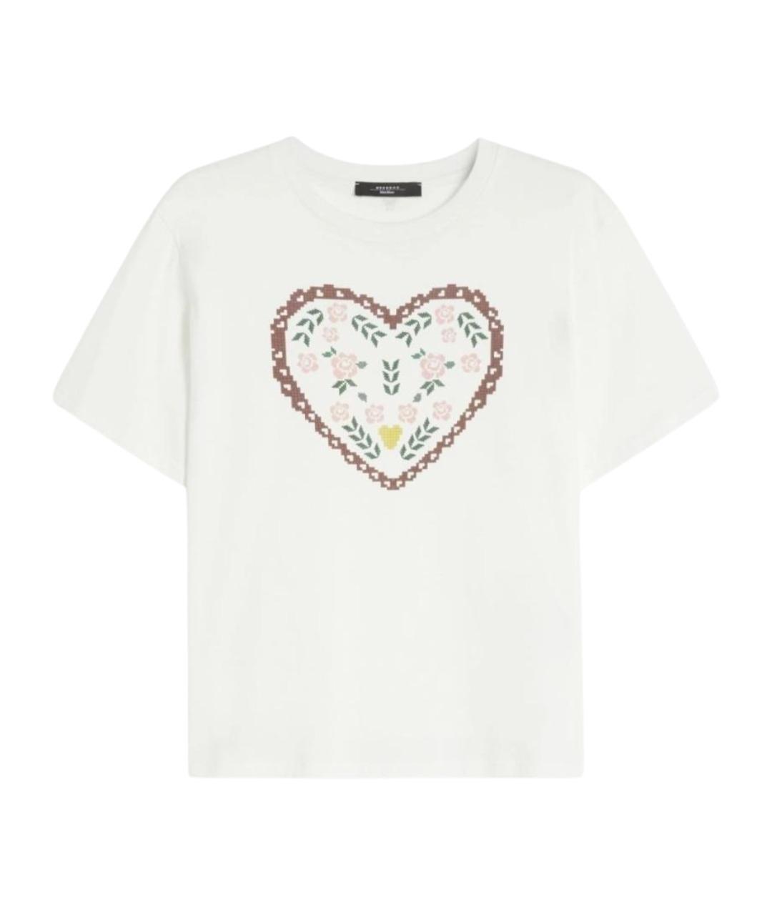 WEEKEND MAX MARA Белая хлопковая футболка, фото 1