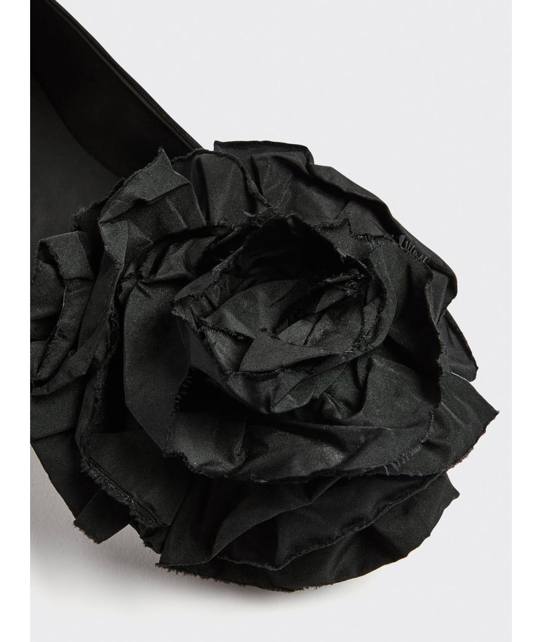 LIVIANA CONTI Черные синтетические балетки, фото 4