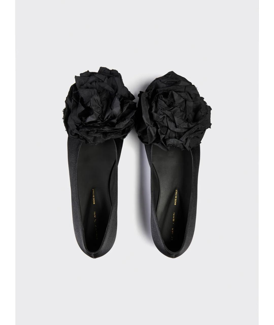 LIVIANA CONTI Черные синтетические балетки, фото 3
