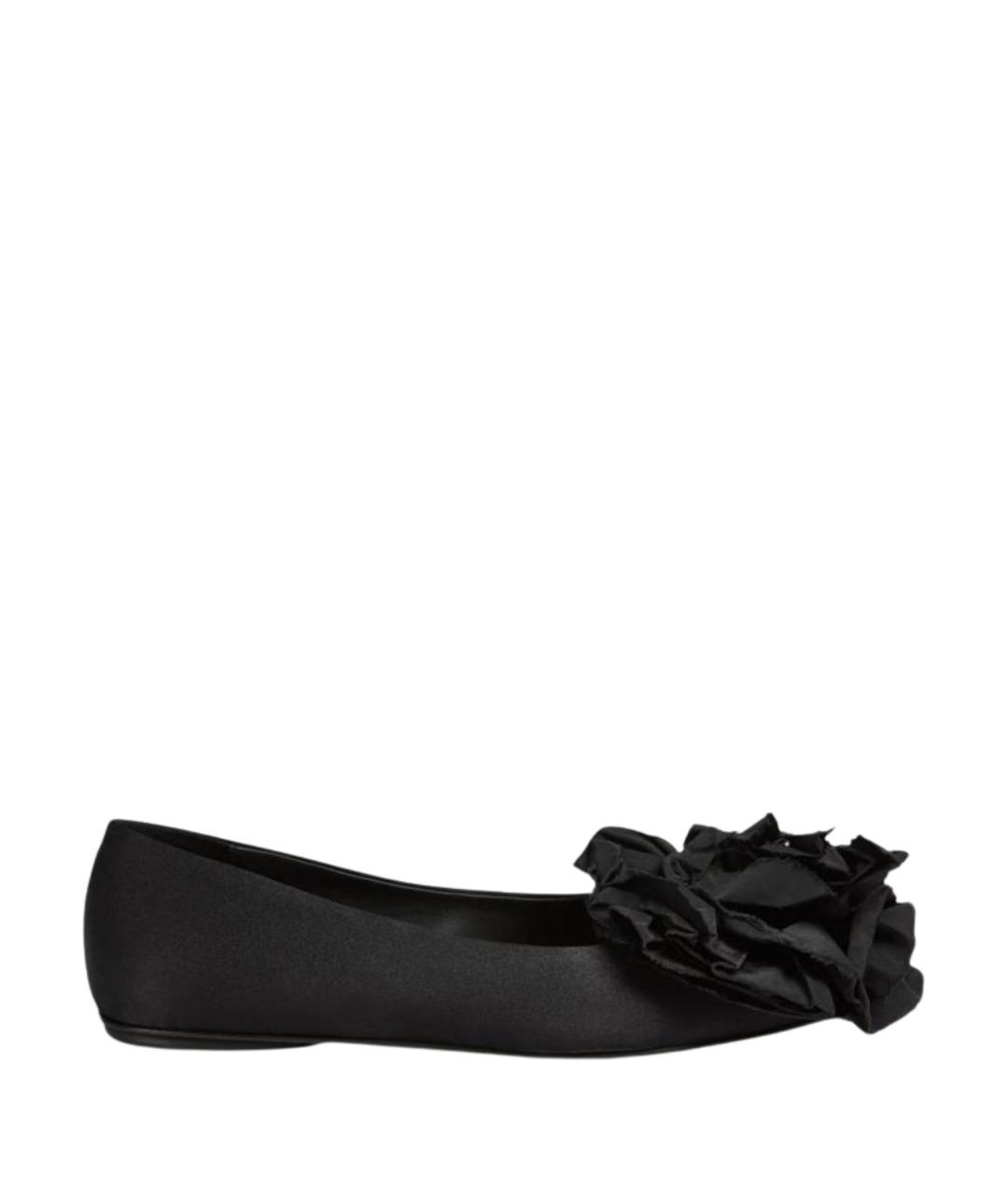 LIVIANA CONTI Черные синтетические балетки, фото 1