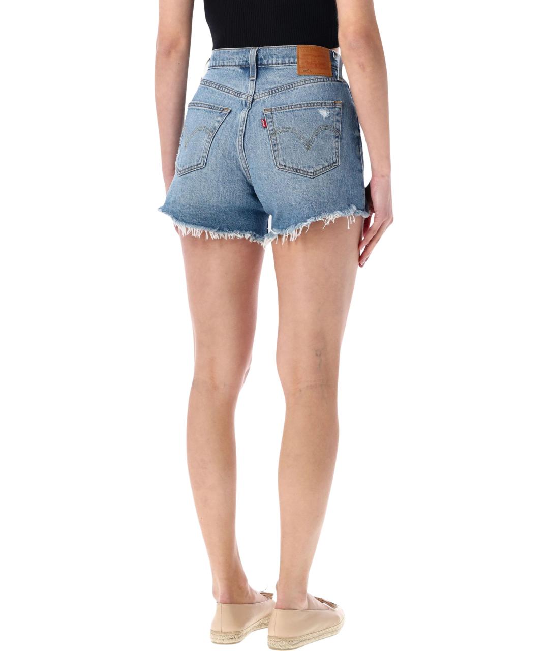 LEVI'S Голубые хлопковые шорты, фото 2