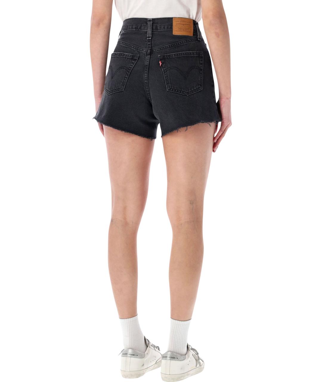 LEVI'S Черные хлопковые шорты, фото 2