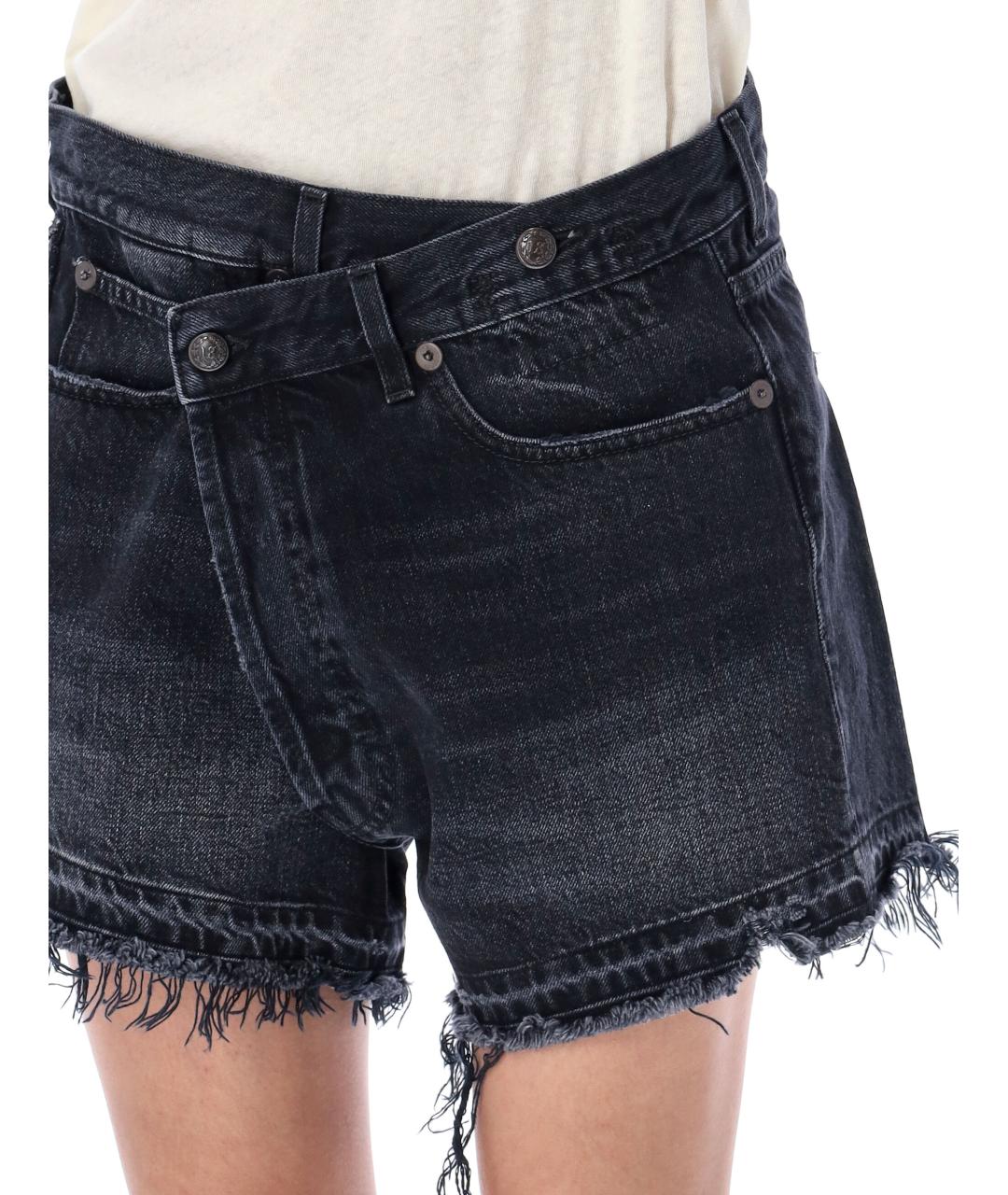 R13 Черные хлопковые шорты, фото 3