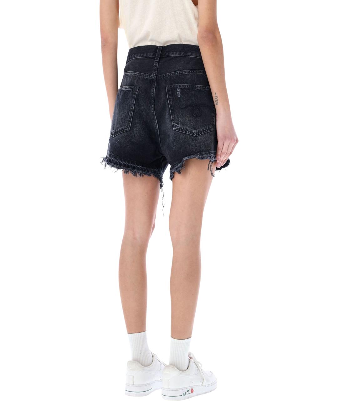 R13 Черные хлопковые шорты, фото 2