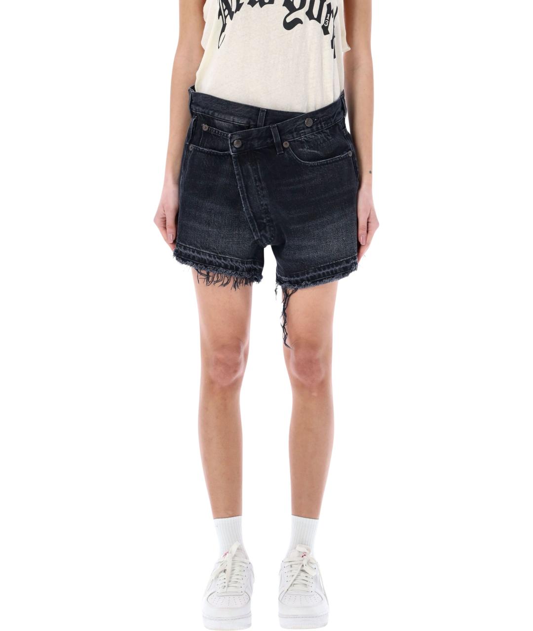 R13 Черные хлопковые шорты, фото 1