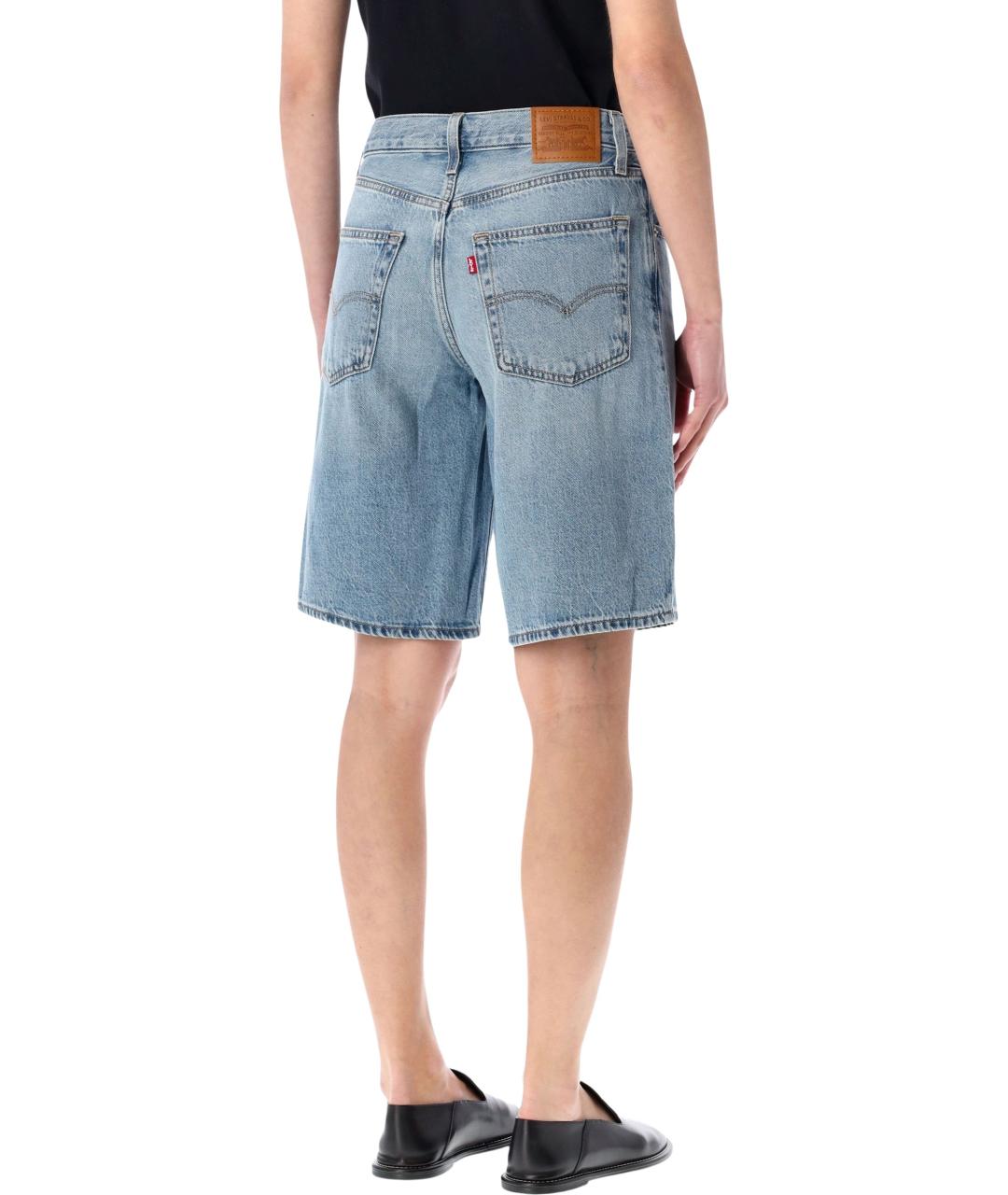 LEVI'S Голубые хлопковые шорты, фото 2