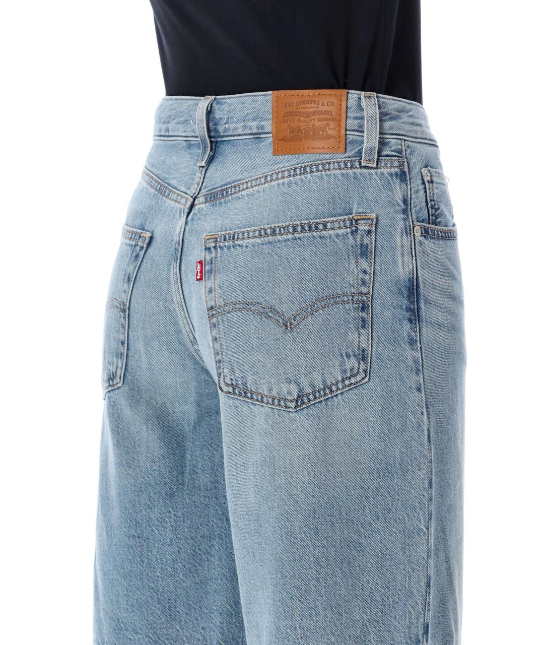LEVI'S Голубые хлопковые шорты, фото 3