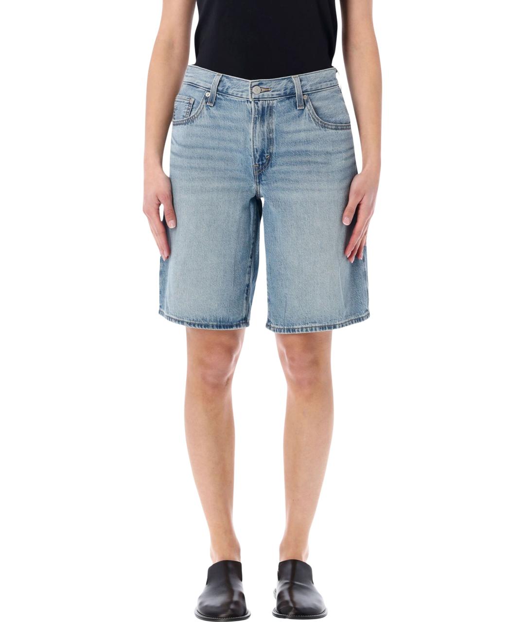 LEVI'S Голубые хлопковые шорты, фото 1