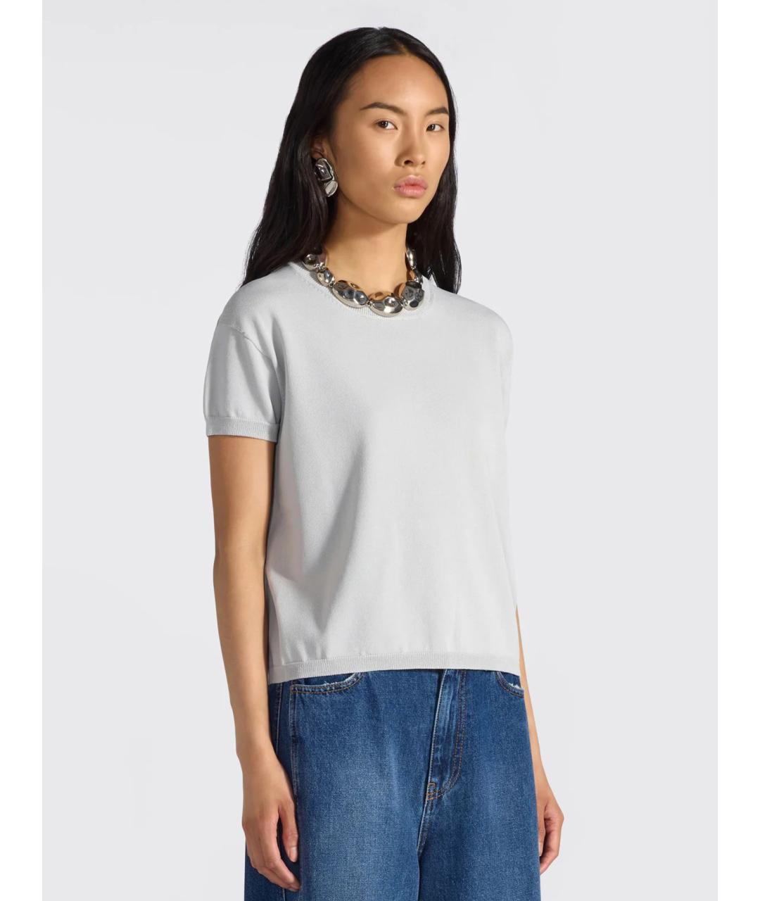 LIVIANA CONTI Серый вискозный джемпер / свитер, фото 2