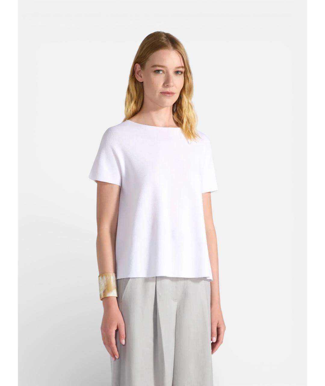 LIVIANA CONTI Белая вискозная футболка, фото 5