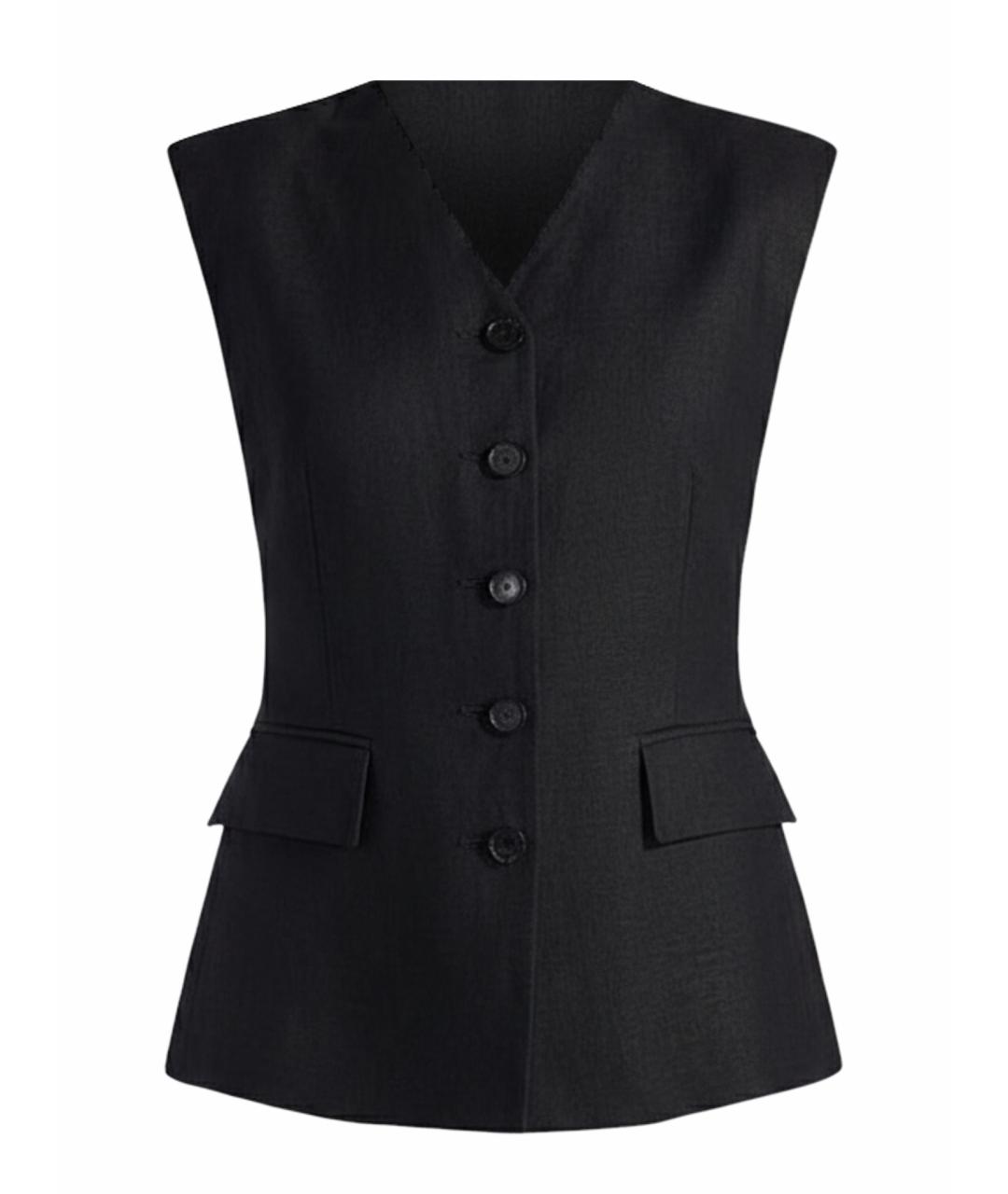 LIVIANA CONTI Черный шерстяной жилет, фото 1