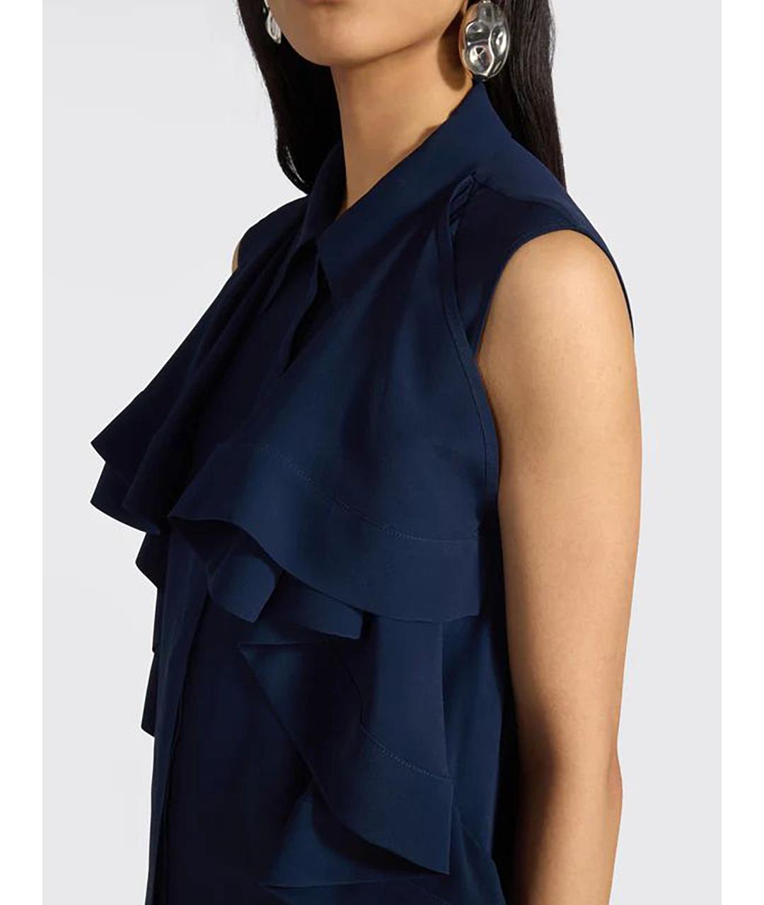 LIVIANA CONTI Темно-синяя ацетатная блузы, фото 3