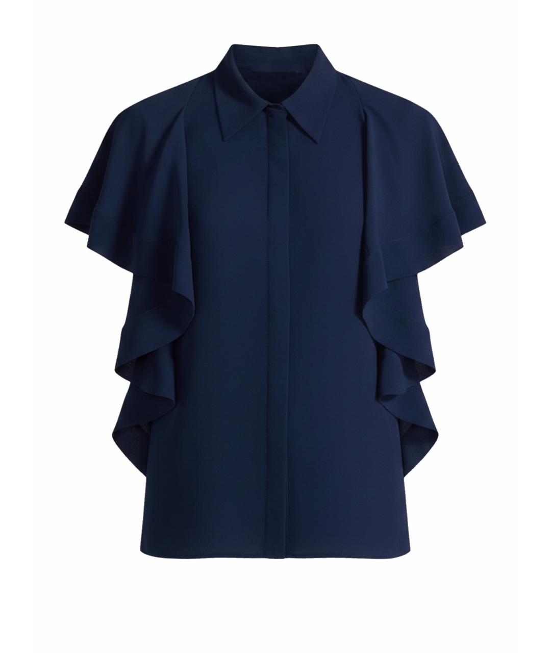 LIVIANA CONTI Темно-синяя ацетатная блузы, фото 1