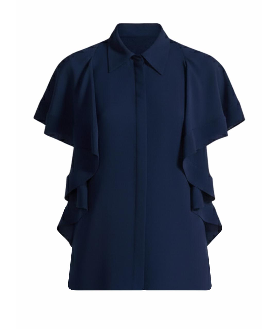 LIVIANA CONTI Темно-синяя ацетатная блузы, фото 5