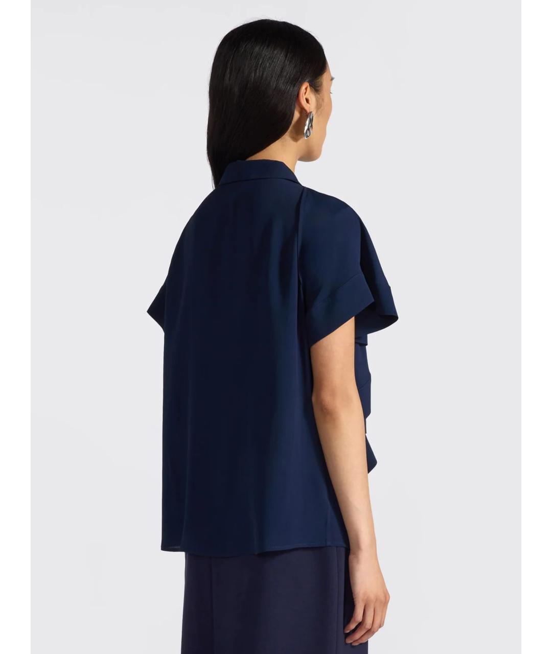 LIVIANA CONTI Темно-синяя ацетатная блузы, фото 2