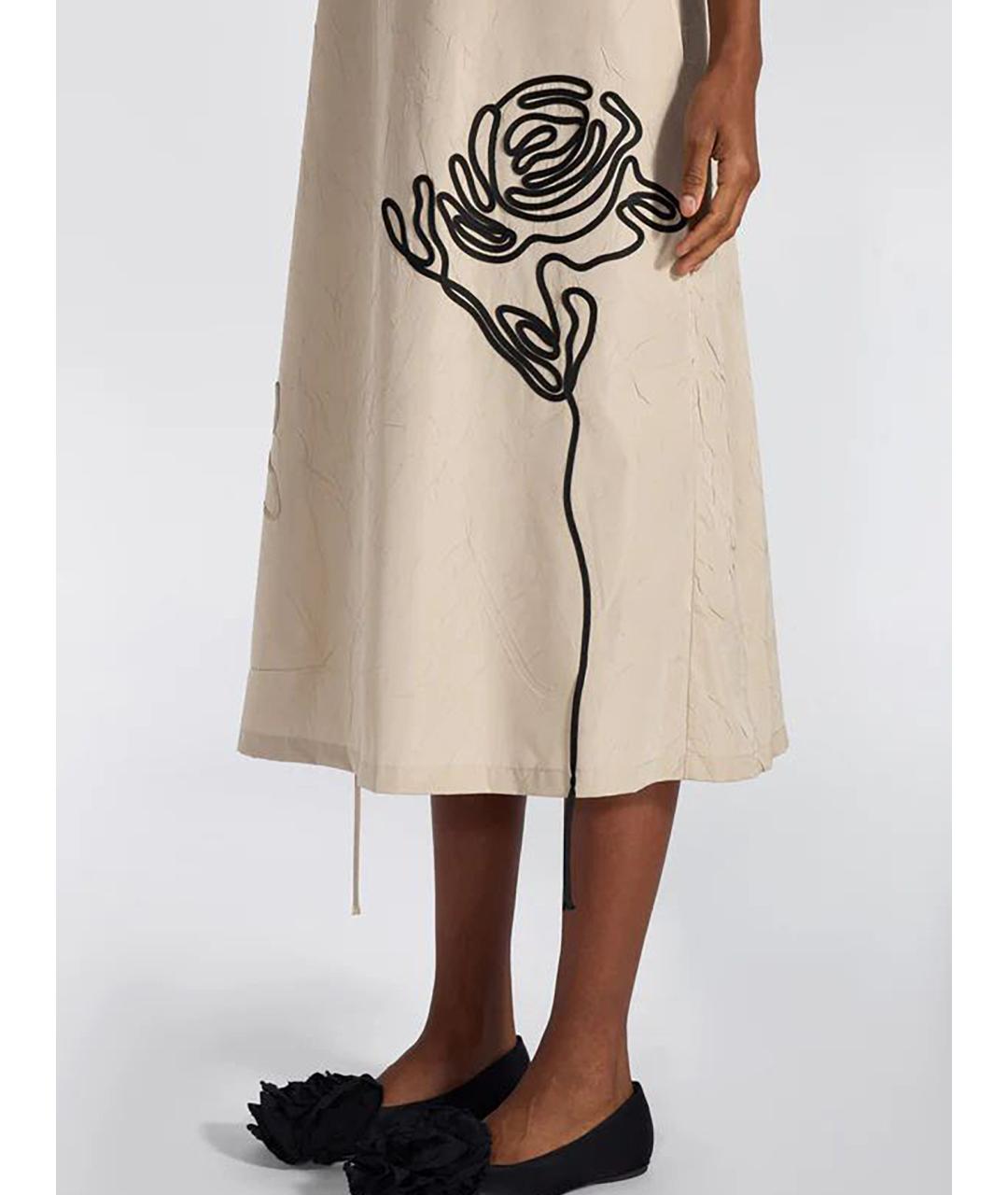 LIVIANA CONTI Бежевое полиэстеровое повседневное платье, фото 4