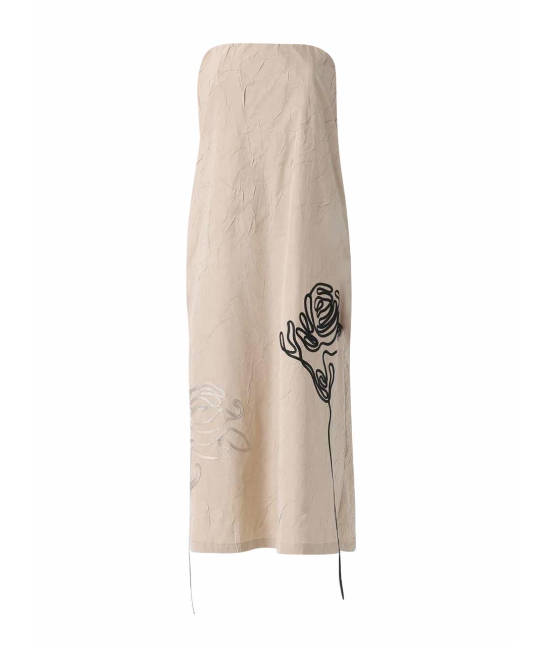 LIVIANA CONTI Бежевое полиэстеровое повседневное платье, фото 1