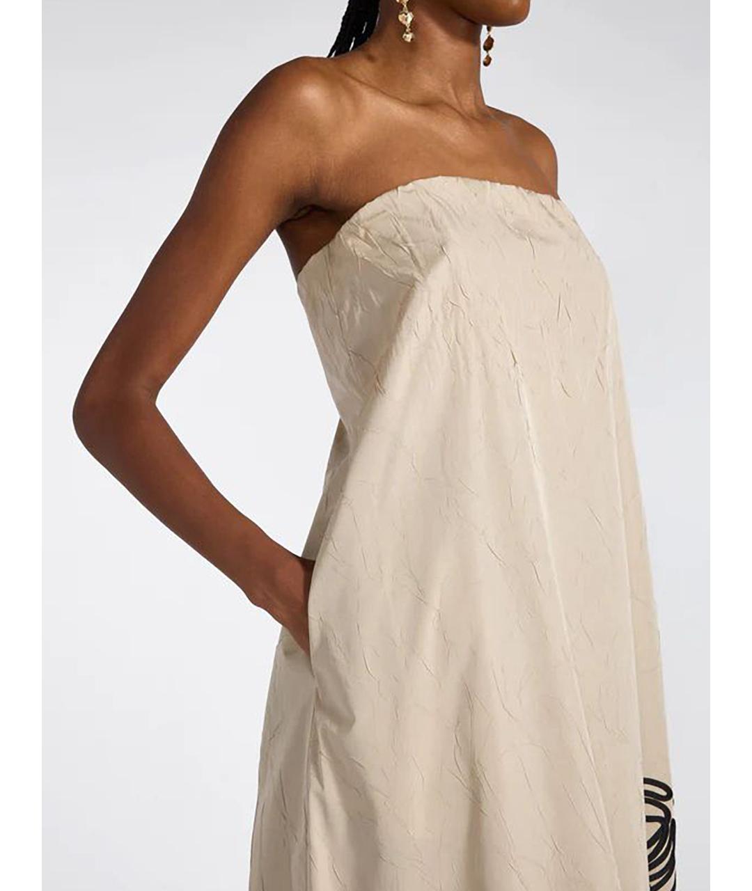 LIVIANA CONTI Бежевое полиэстеровое повседневное платье, фото 3