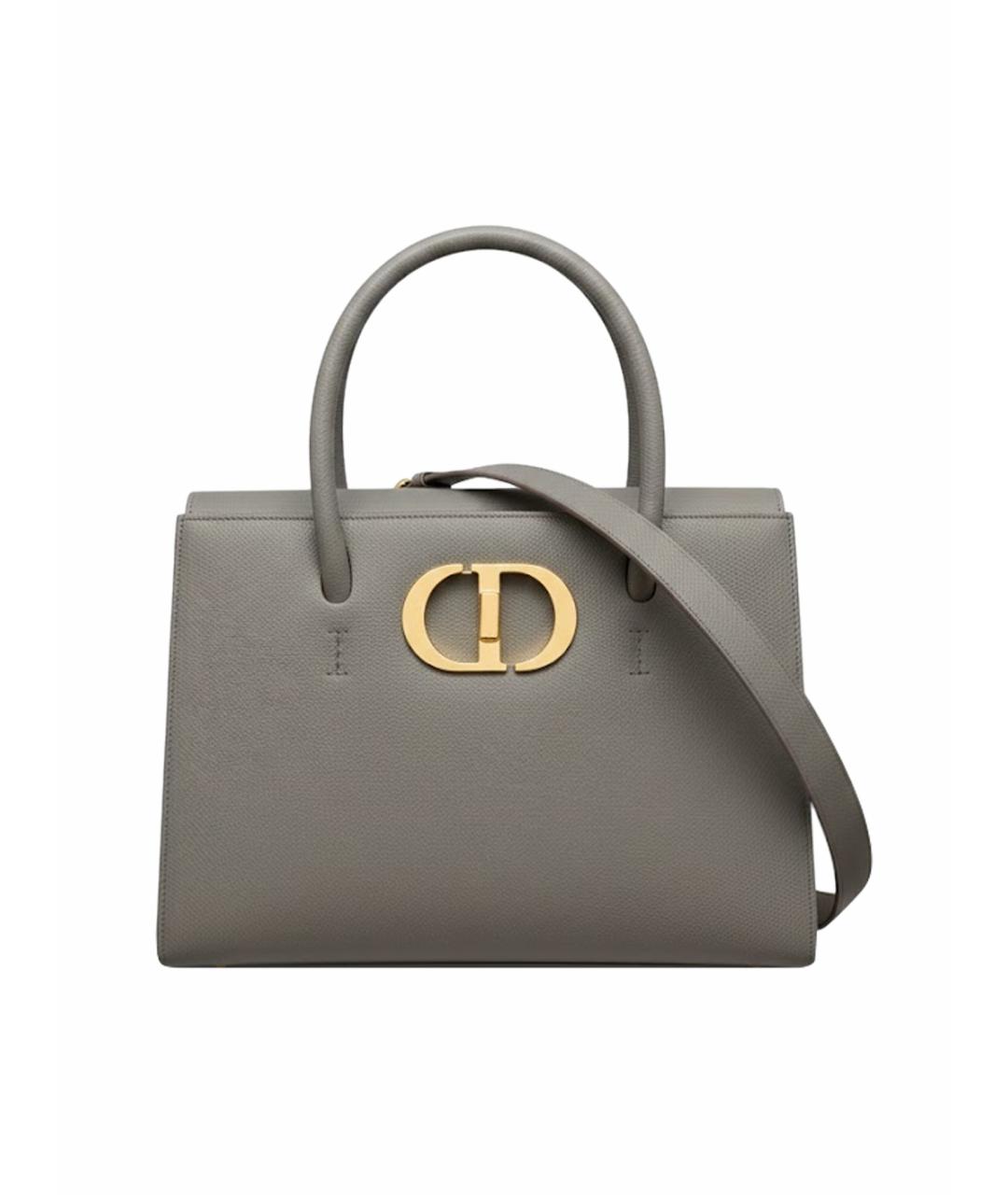 CHRISTIAN DIOR Серая кожаная сумка через плечо, фото 1