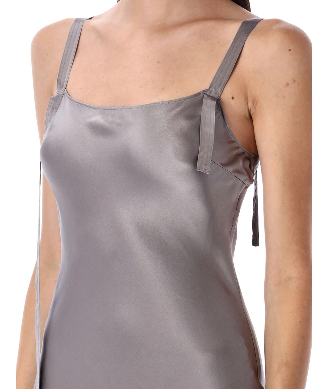 THE GARMENT Серое шелковое вечернее платье, фото 4