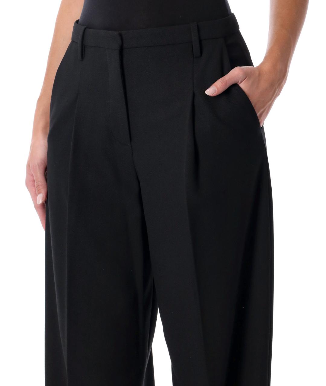 BY MALENE BIRGER Черные полиэстеровые прямые брюки, фото 3