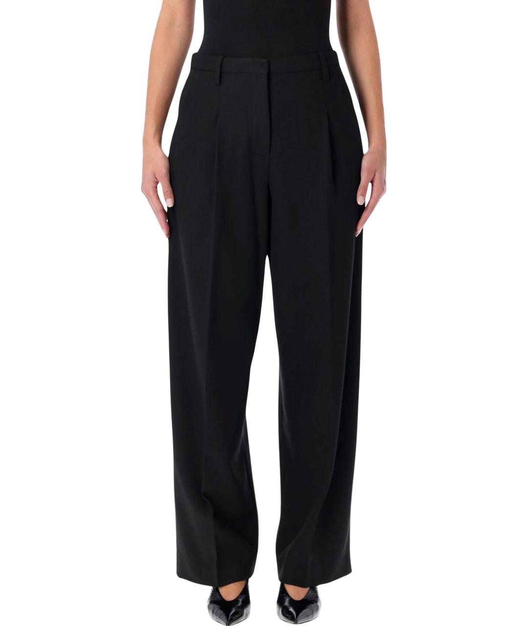 BY MALENE BIRGER Черные полиэстеровые прямые брюки, фото 1