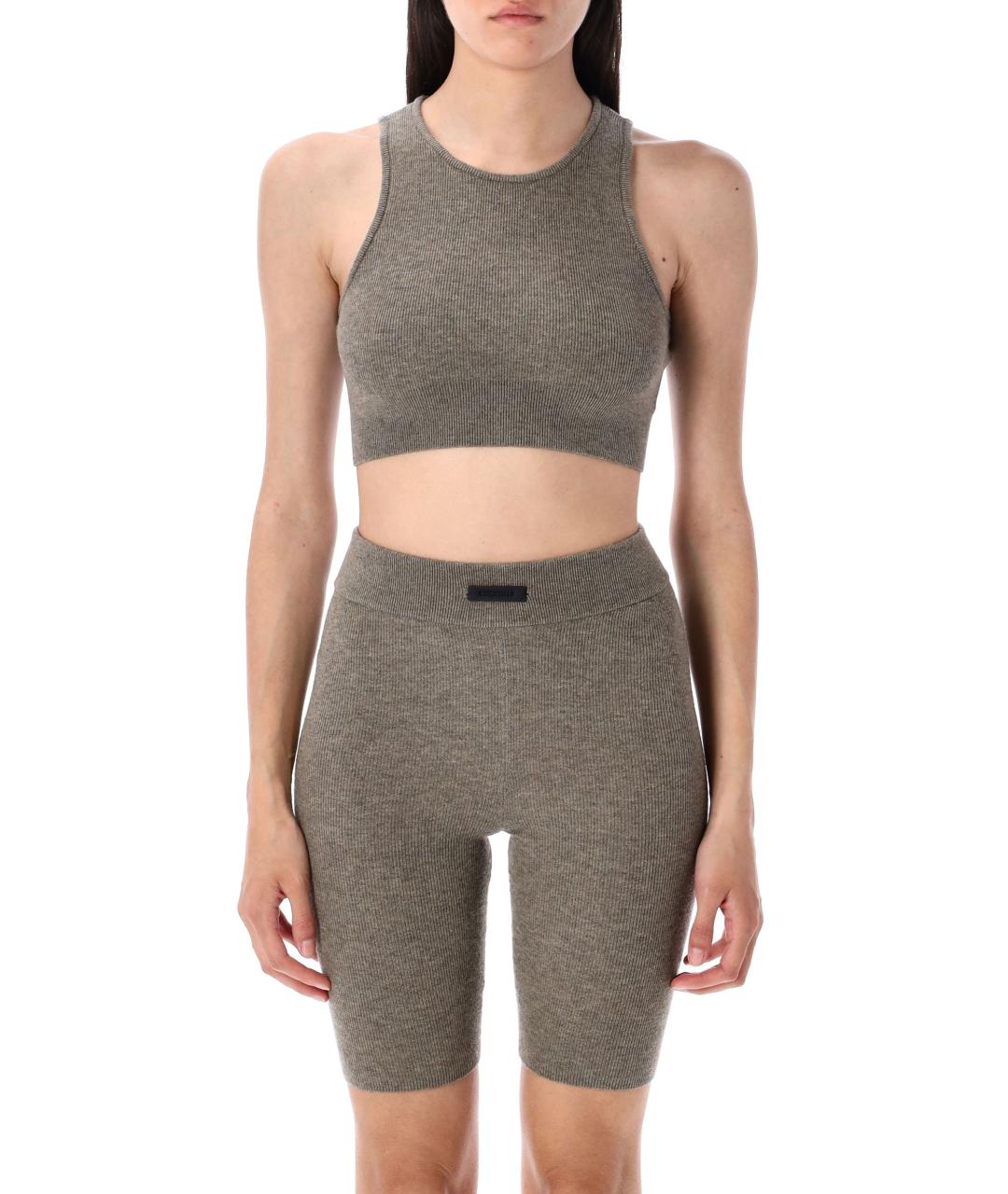 FEAR OF GOD ESSENTIALS Серая полиэстеровая майка, фото 2