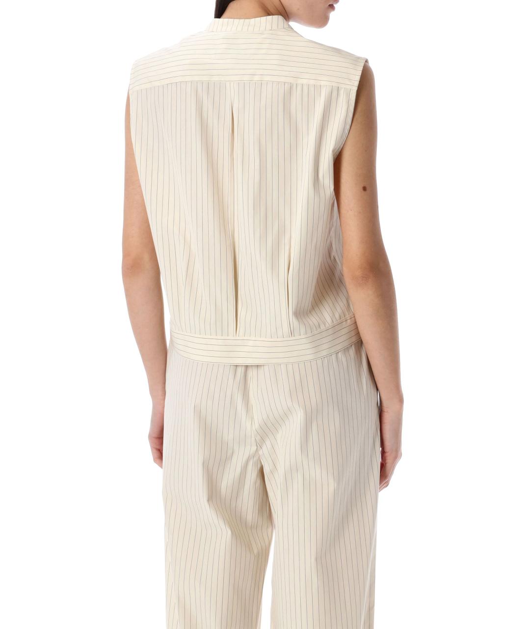 LOULOU STUDIO Бежевая хлопковая рубашка, фото 3