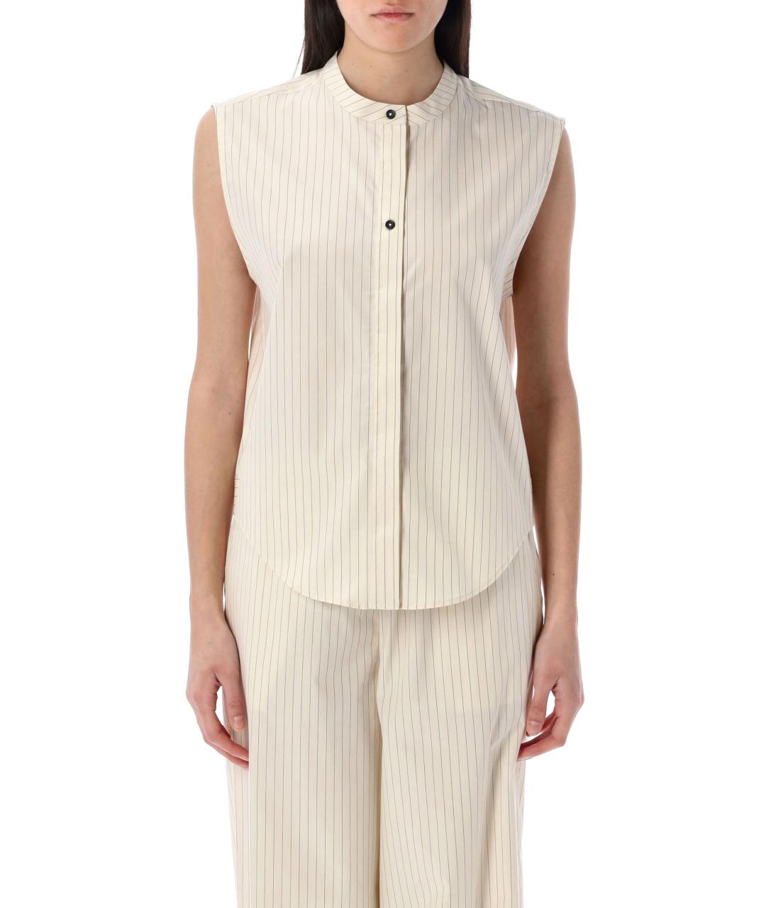 LOULOU STUDIO Бежевая хлопковая рубашка, фото 2