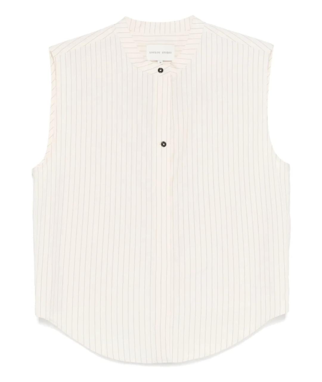 LOULOU STUDIO Бежевая хлопковая рубашка, фото 1