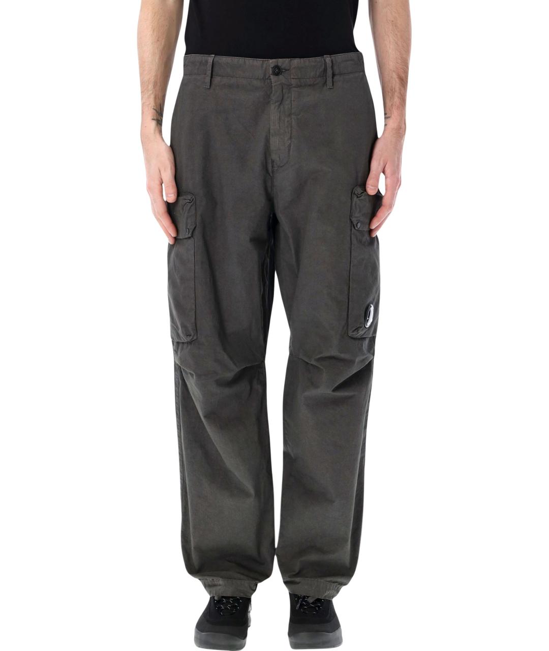 CP COMPANY Серые хлопковые повседневные брюки, фото 1