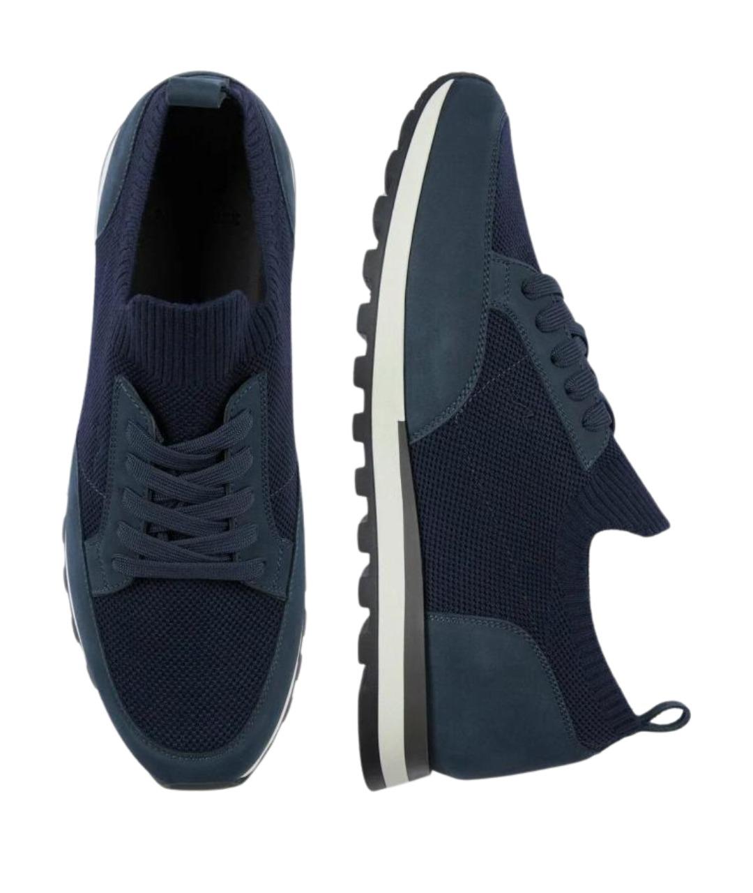 PAUL & SHARK Синие замшевые высокие кроссовки / кеды, фото 3