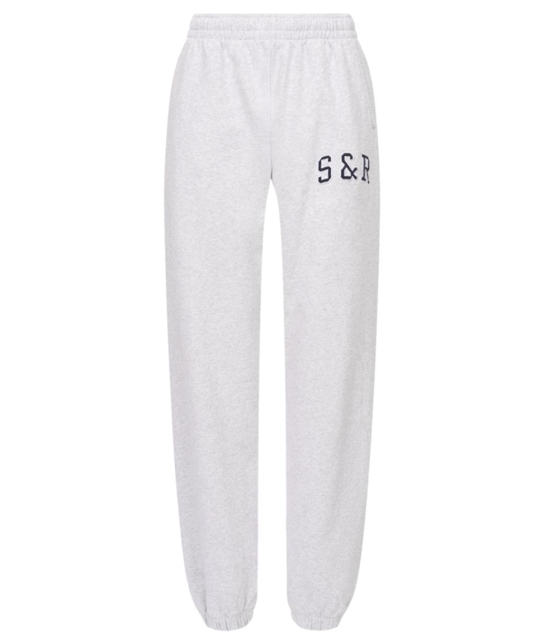 SPORTY AND RICH Серые хлопковые спортивные брюки и шорты, фото 1