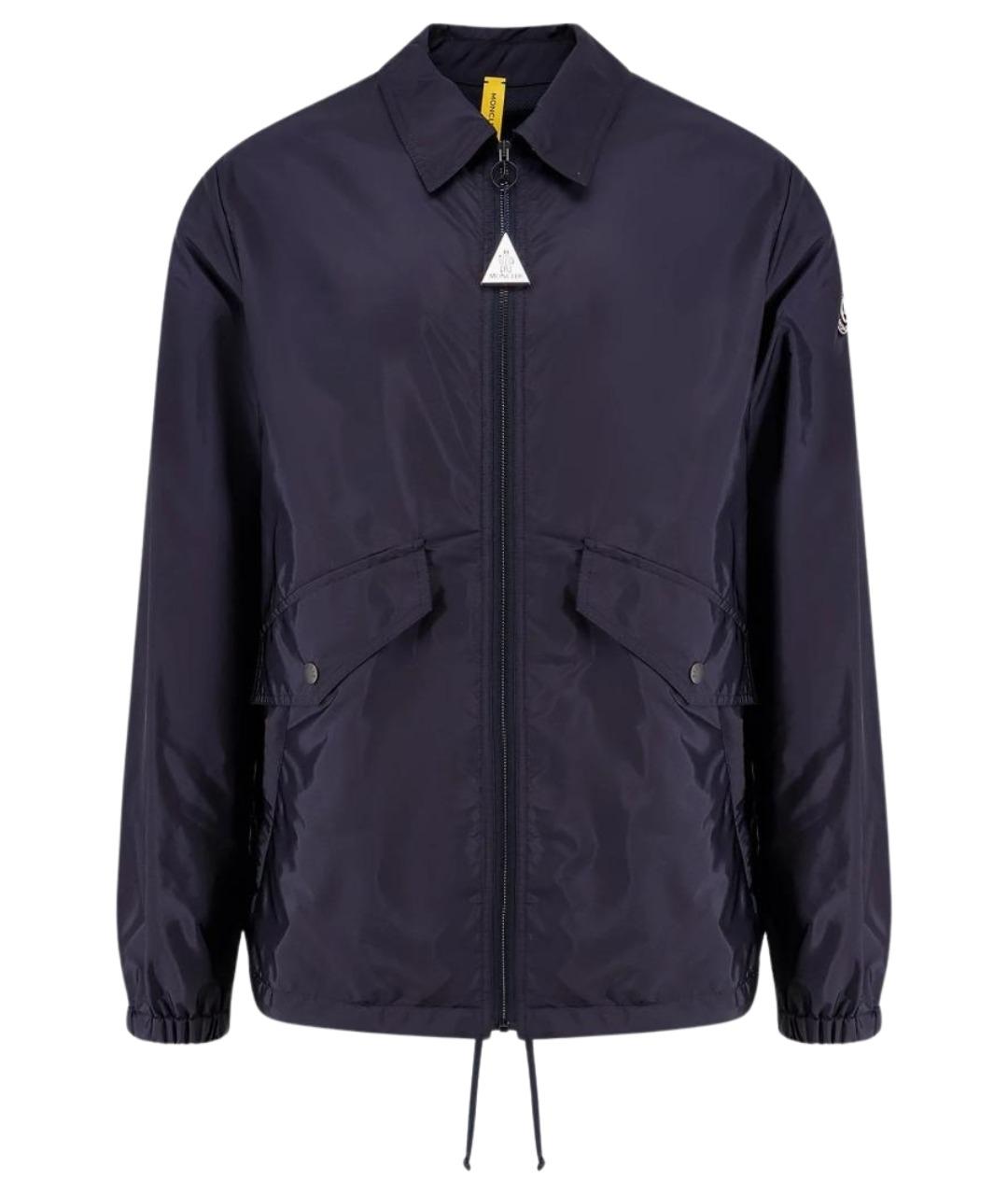 MONCLER Темно-синяя полиамидовая куртка, фото 1