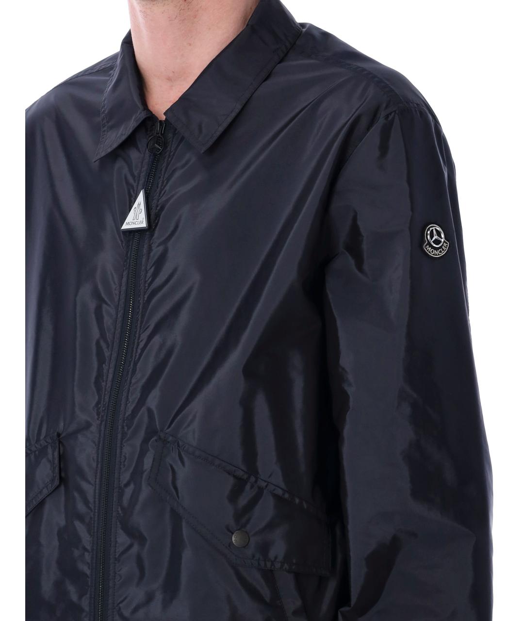 MONCLER Темно-синяя полиамидовая куртка, фото 4