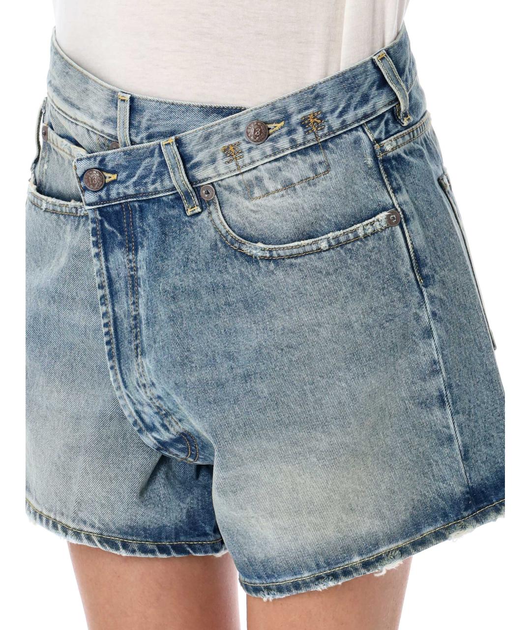 R13 Синие хлопковые шорты, фото 3