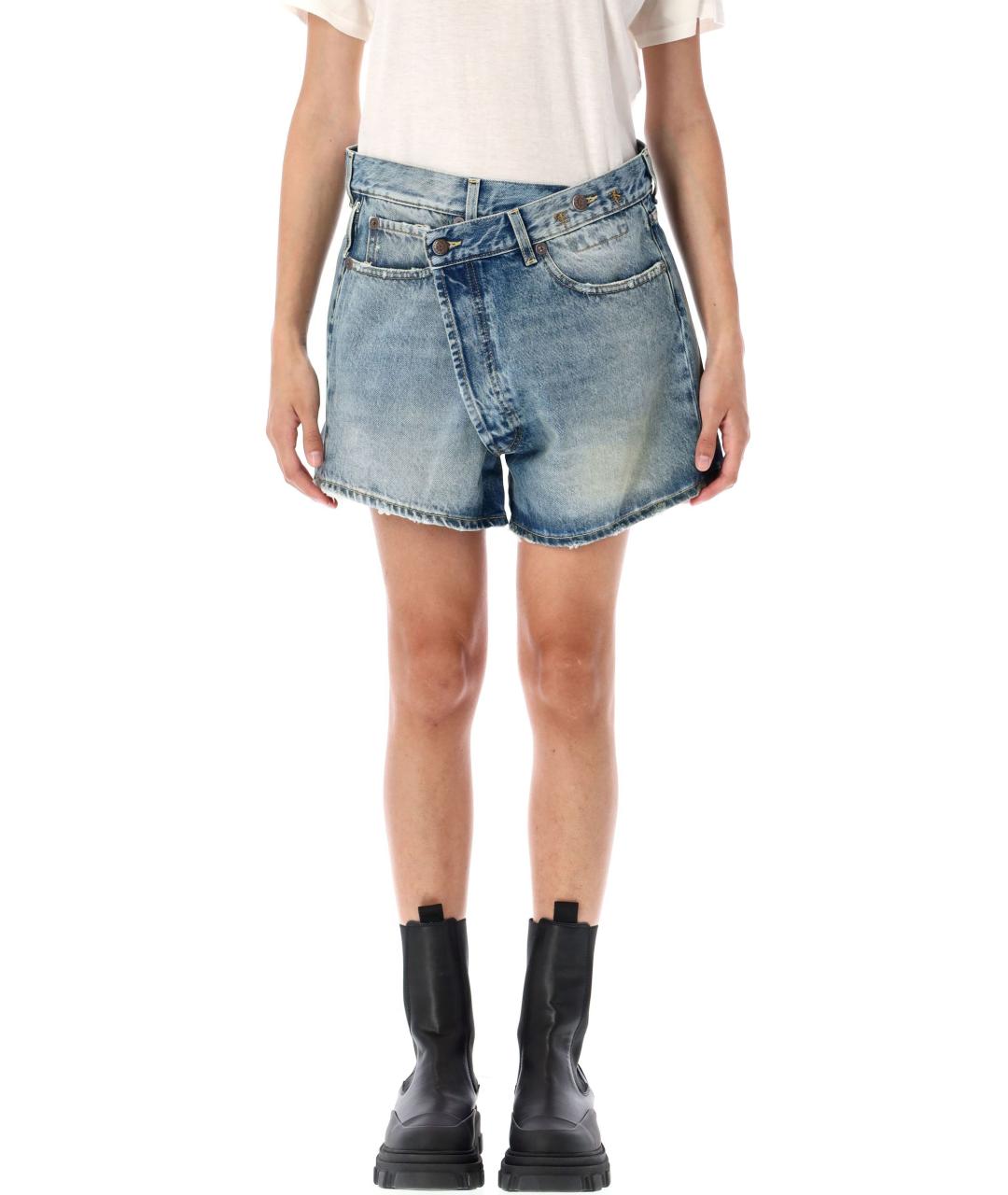 R13 Синие хлопковые шорты, фото 1