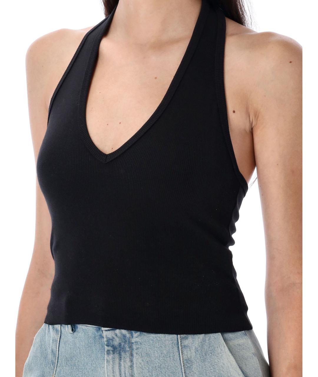 ETERNE Черная хлопковая майка, фото 3