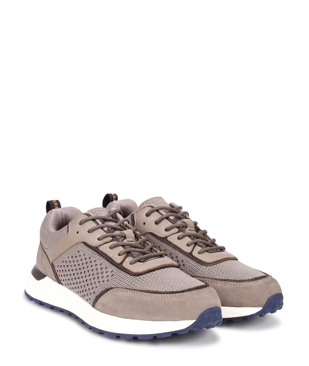 PAUL & SHARK Бежевые замшевые высокие кроссовки / кеды, фото 2