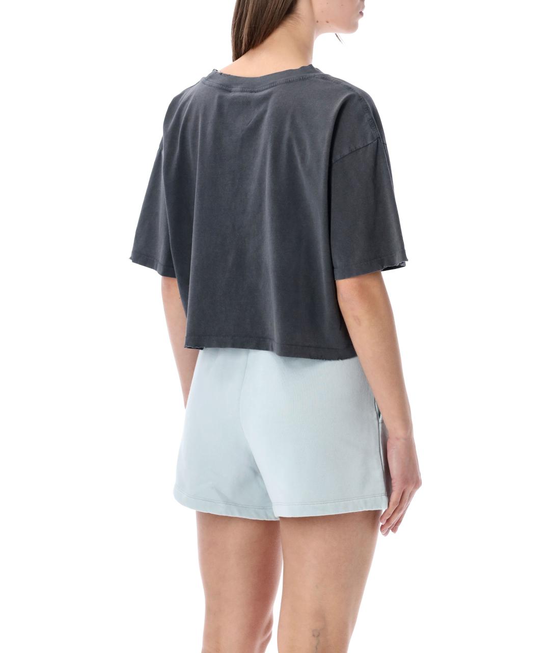 ANINE BING Черная хлопковая футболка, фото 2