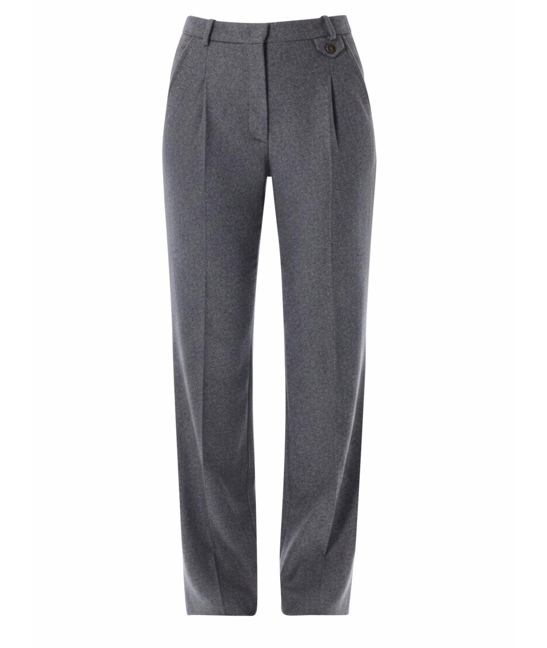 THE GARMENT Серые шерстяные прямые брюки, фото 1