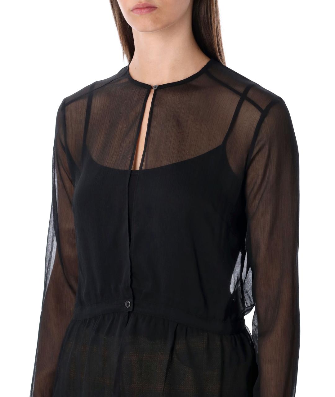 OUR LEGACY Черная полиэстеровая блузы, фото 4