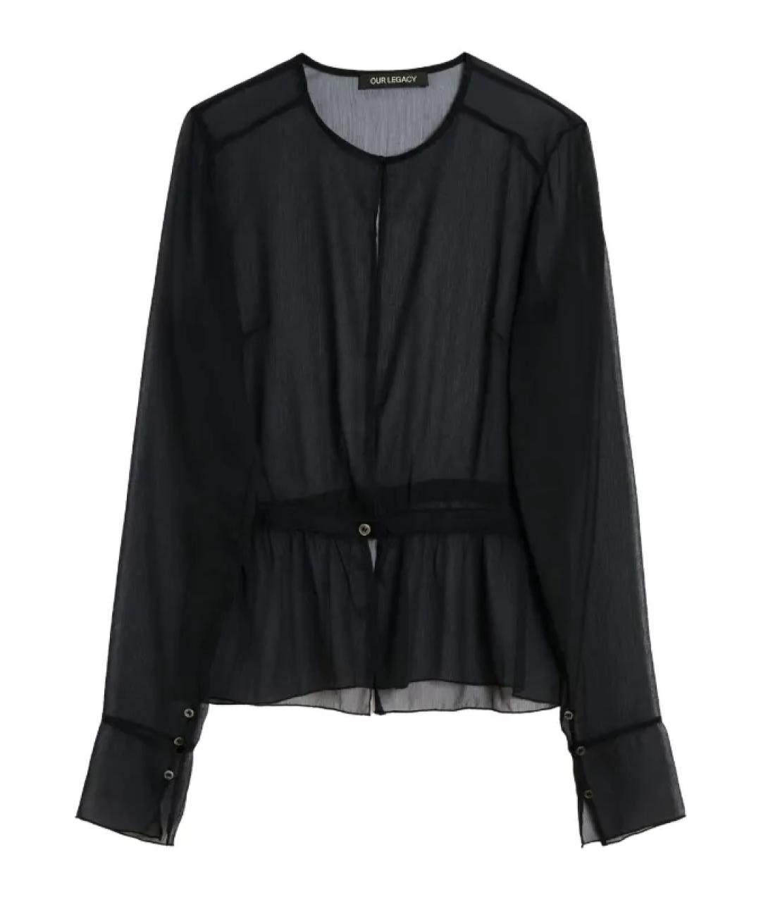 OUR LEGACY Черная полиэстеровая блузы, фото 1
