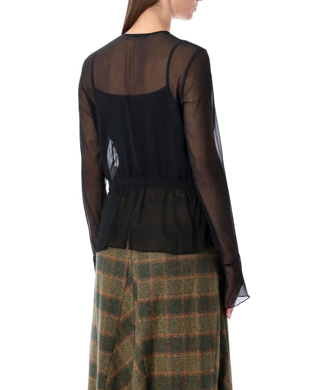 OUR LEGACY Черная полиэстеровая блузы, фото 3