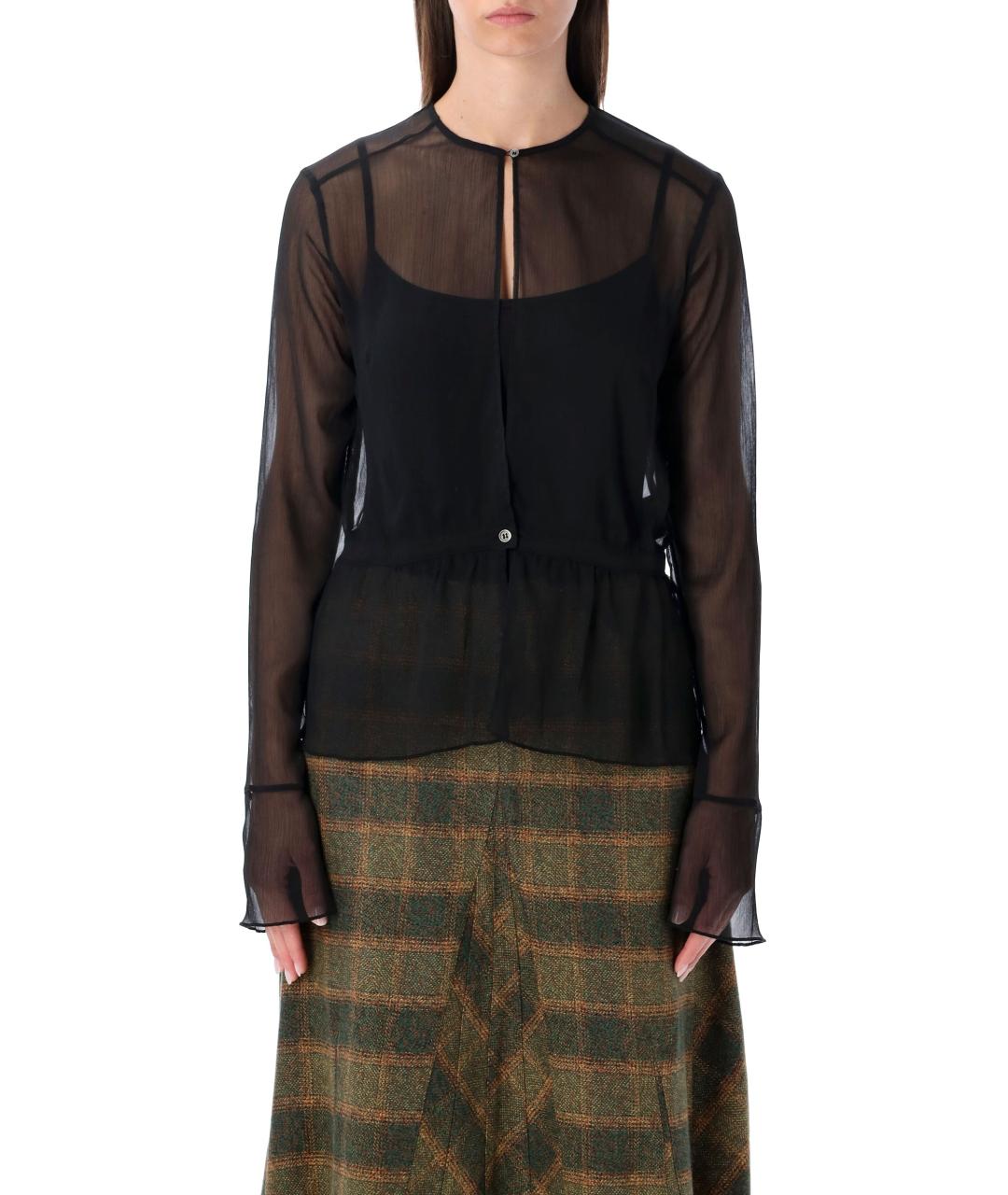 OUR LEGACY Черная полиэстеровая блузы, фото 2